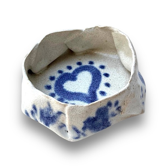 Blue & White Earbud, Earring, Ring, Tooth Fairy, Pottery Dish/Stocking Stuffer - Picture 1 of 2